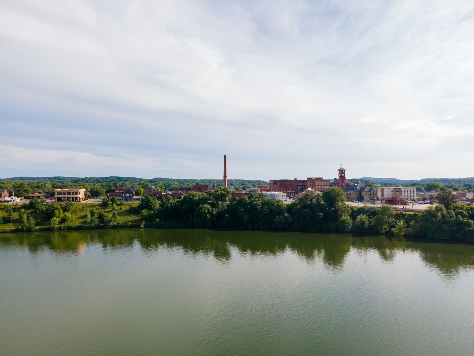 The Madison isthmus seen from the water